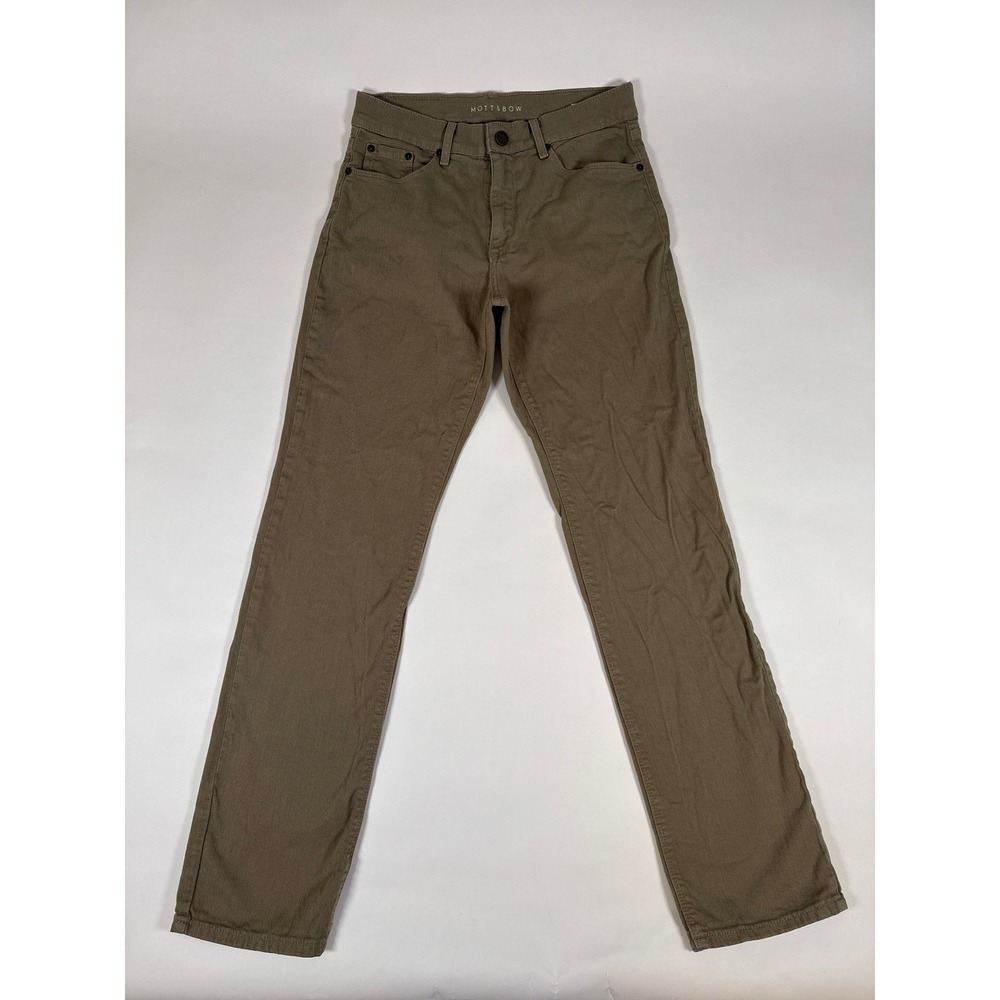 Mott & Bow Jeans Mens 30x32 Brown  Mercer Straight Leg Stretch Twill Chino